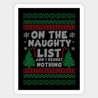 I Regret Nothing - Family Christmas Sweaters Sticker